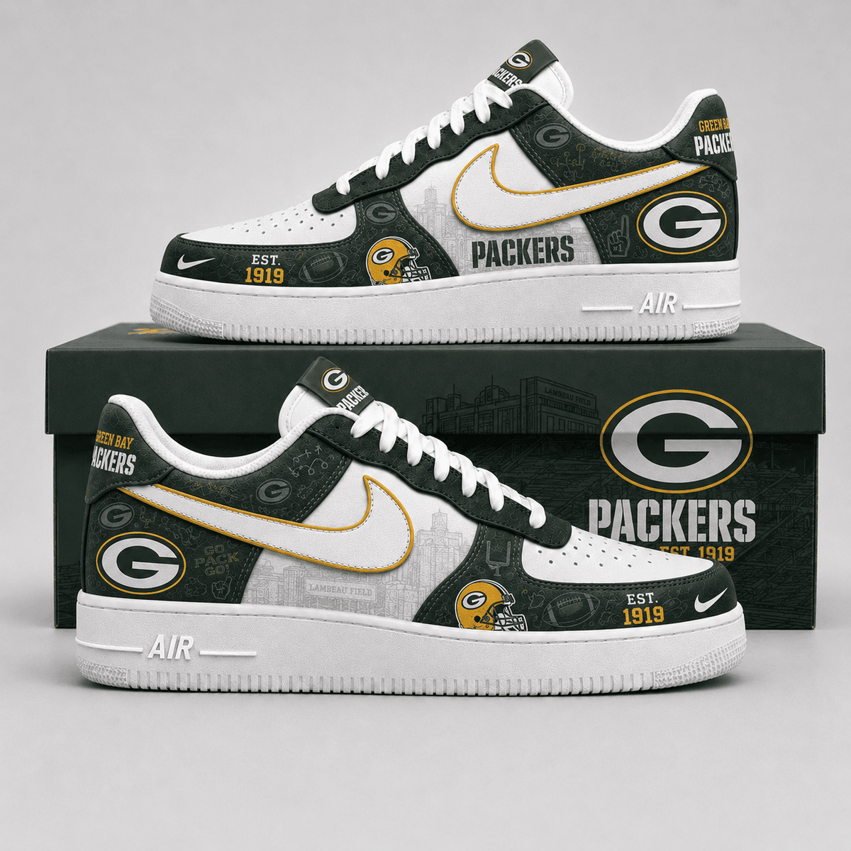 Green Bay Packers | Premium Game Ready Fan Low Top Shoes - Va35231