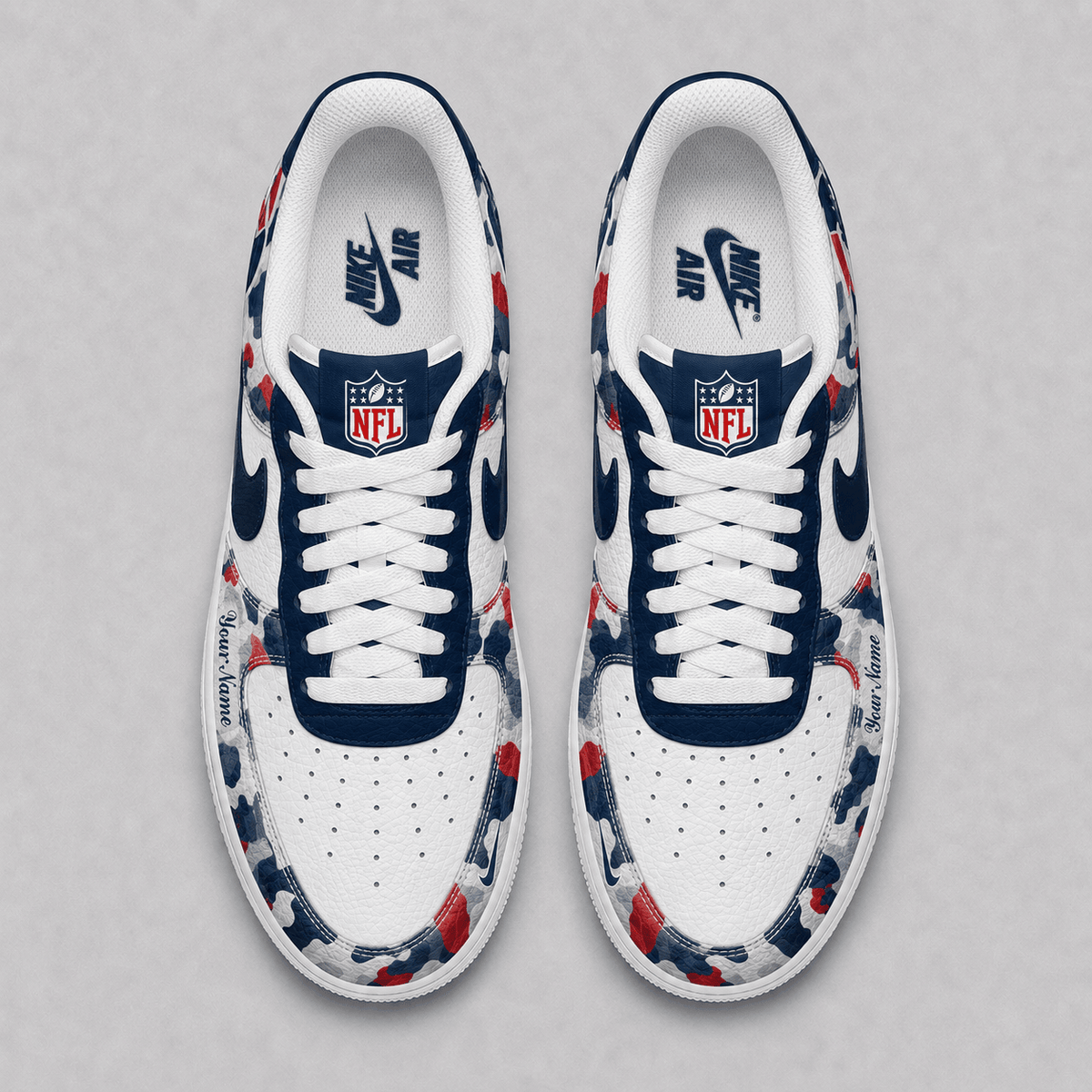 New England Patriots | Premium Team Camo Low Top Shoes
