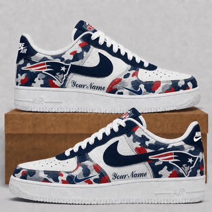 New England Patriots | Premium Team Camo Low Top Shoes