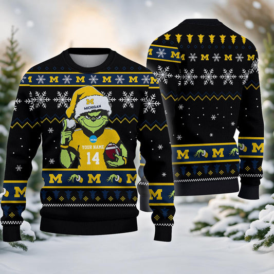 Michigan Wolverines Custom Chrismas Ugly Sweater