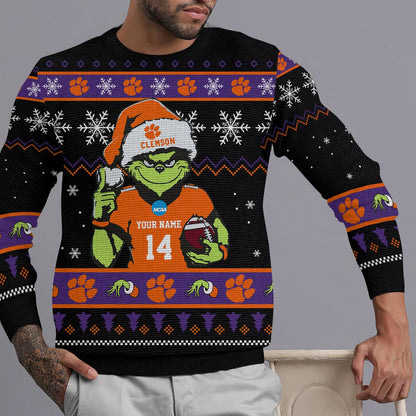 Clemson Tigers Custom Chrismas Ugly Sweater