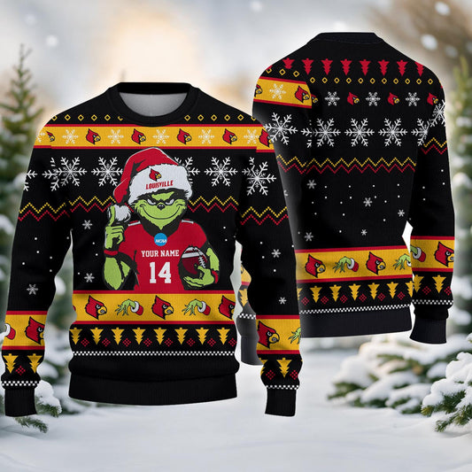 Louisville Cardinals Custom Chrismas Ugly Sweater
