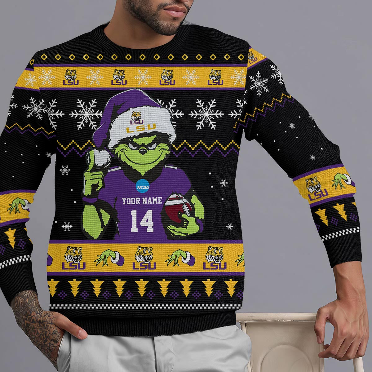 Lsu Tigers Custom Chrismas Ugly Sweater