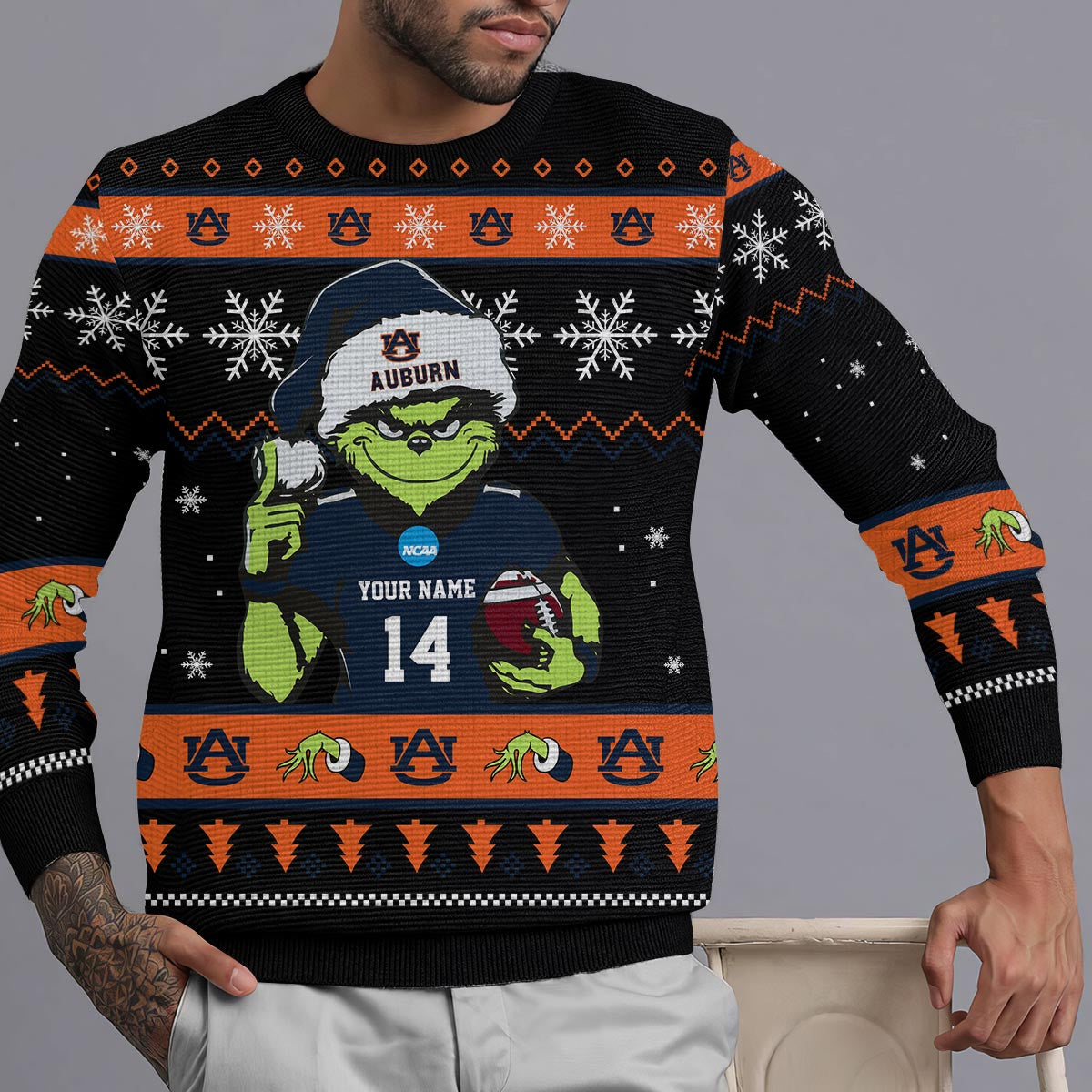 Auburn Tigers Custom Chrismas Ugly Sweater