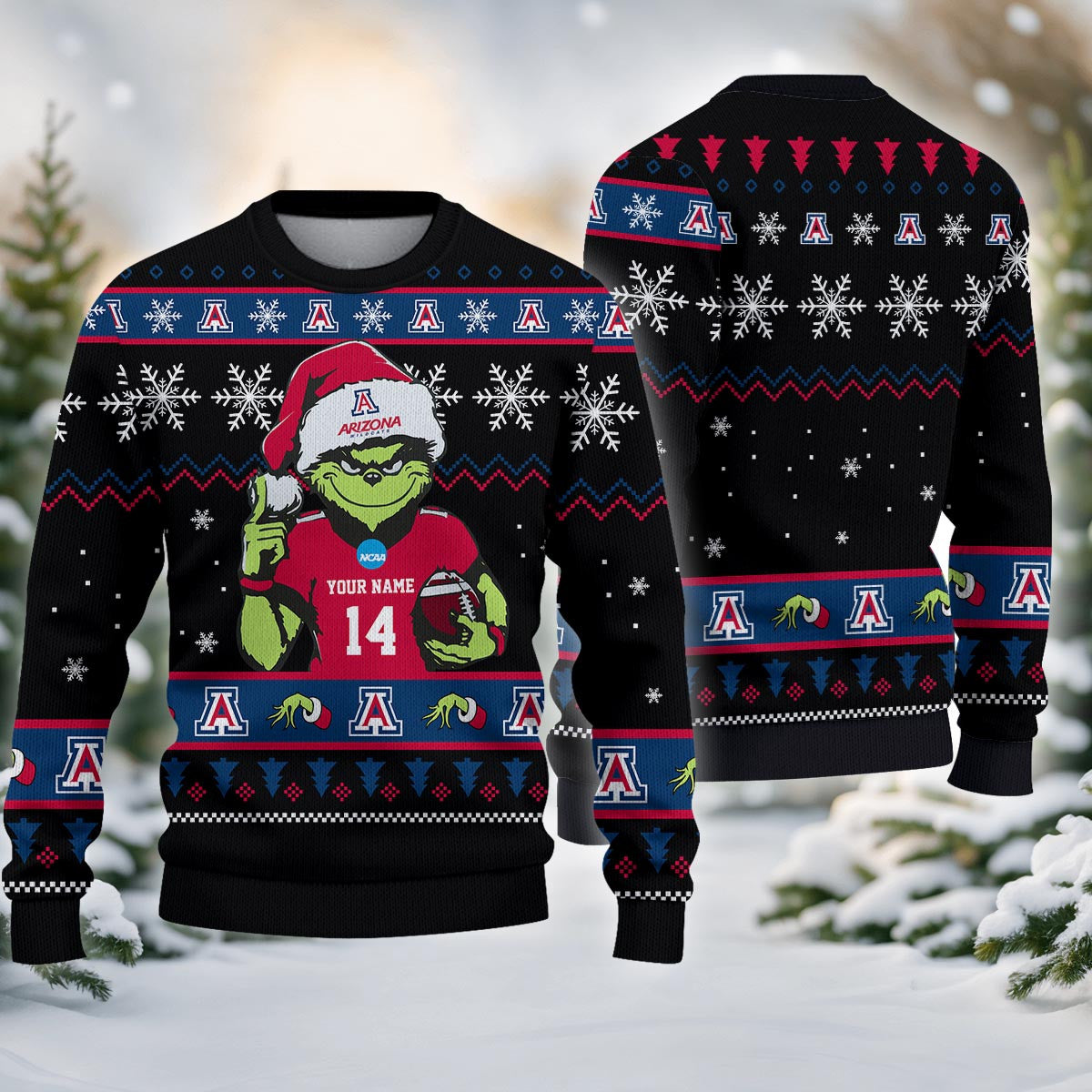 Arizona Wildcats Custom Chrismas Ugly Sweater