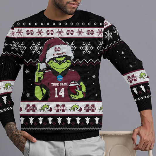 Mississippi State Bulldogs Custom Chrismas Ugly Sweater