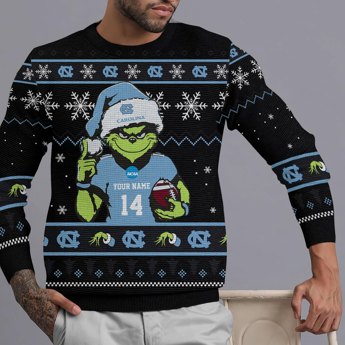 North Carolina Tar Heels Custom Chrismas Ugly Sweater