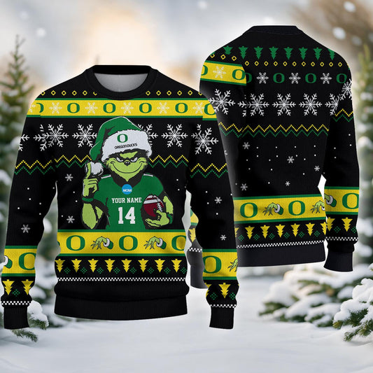 Oregon Ducks Custom Chrismas Ugly Sweater