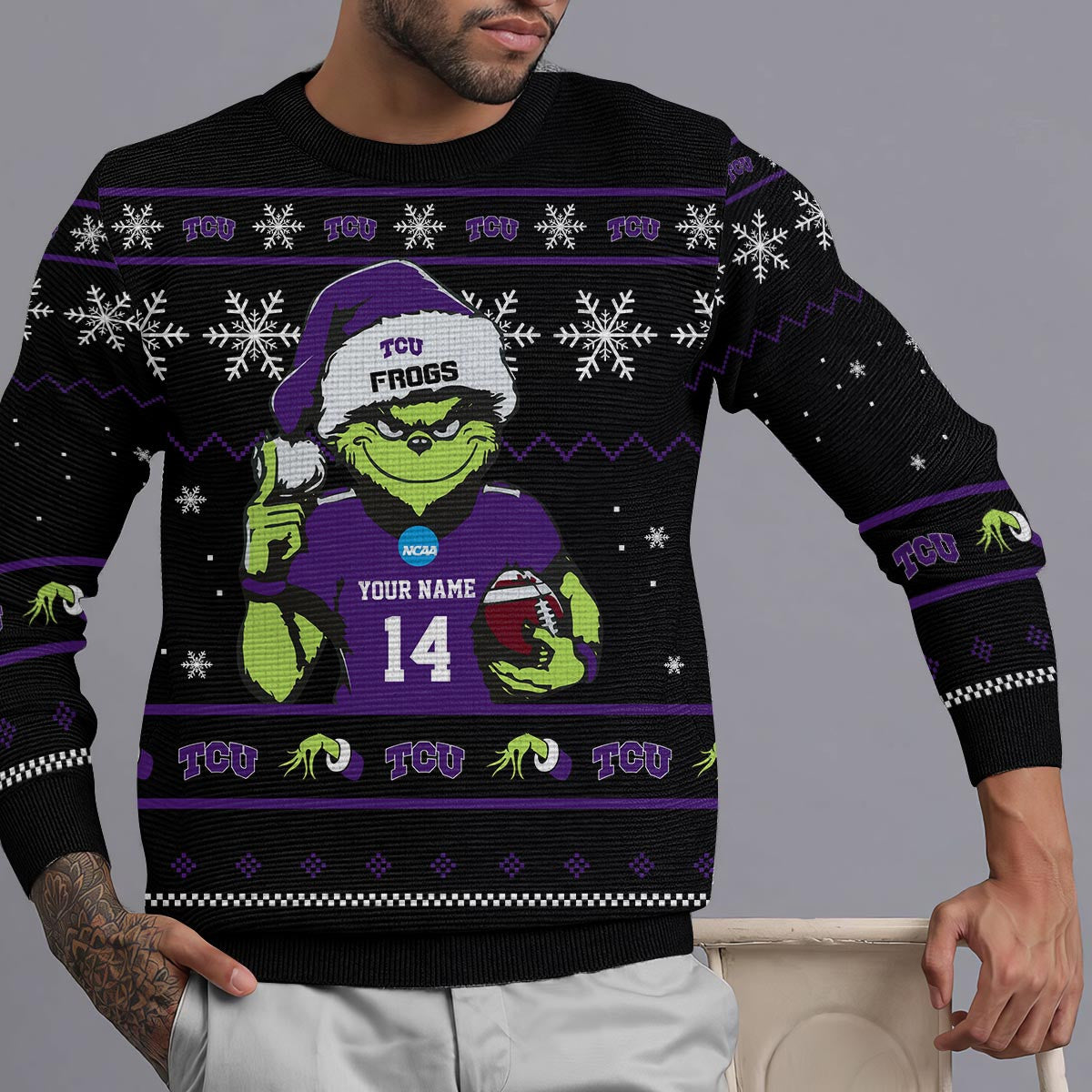 Tcu Horned Frogs Custom Chrismas Ugly Sweater