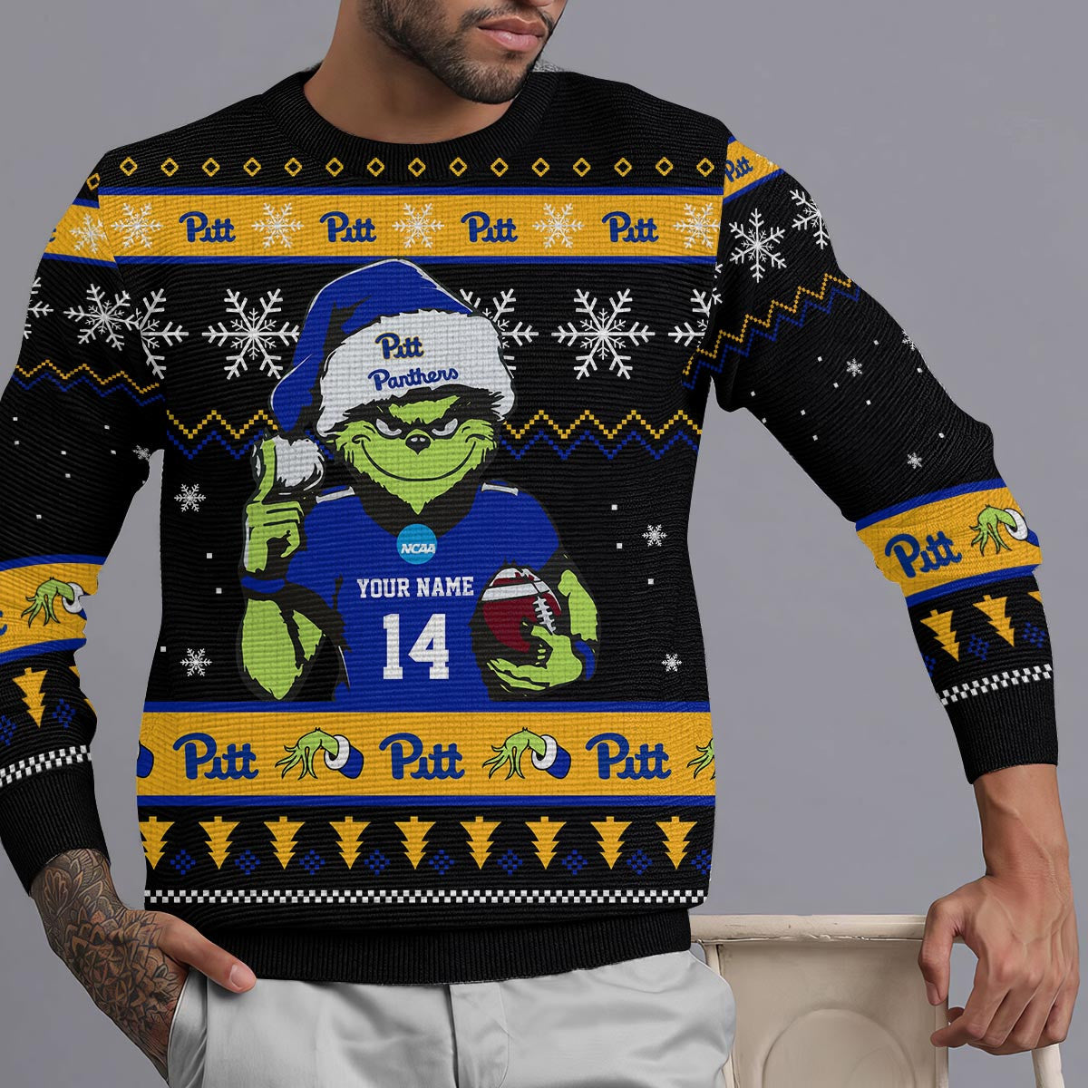 Pittsburgh Panthers Custom Chrismas Ugly Sweater