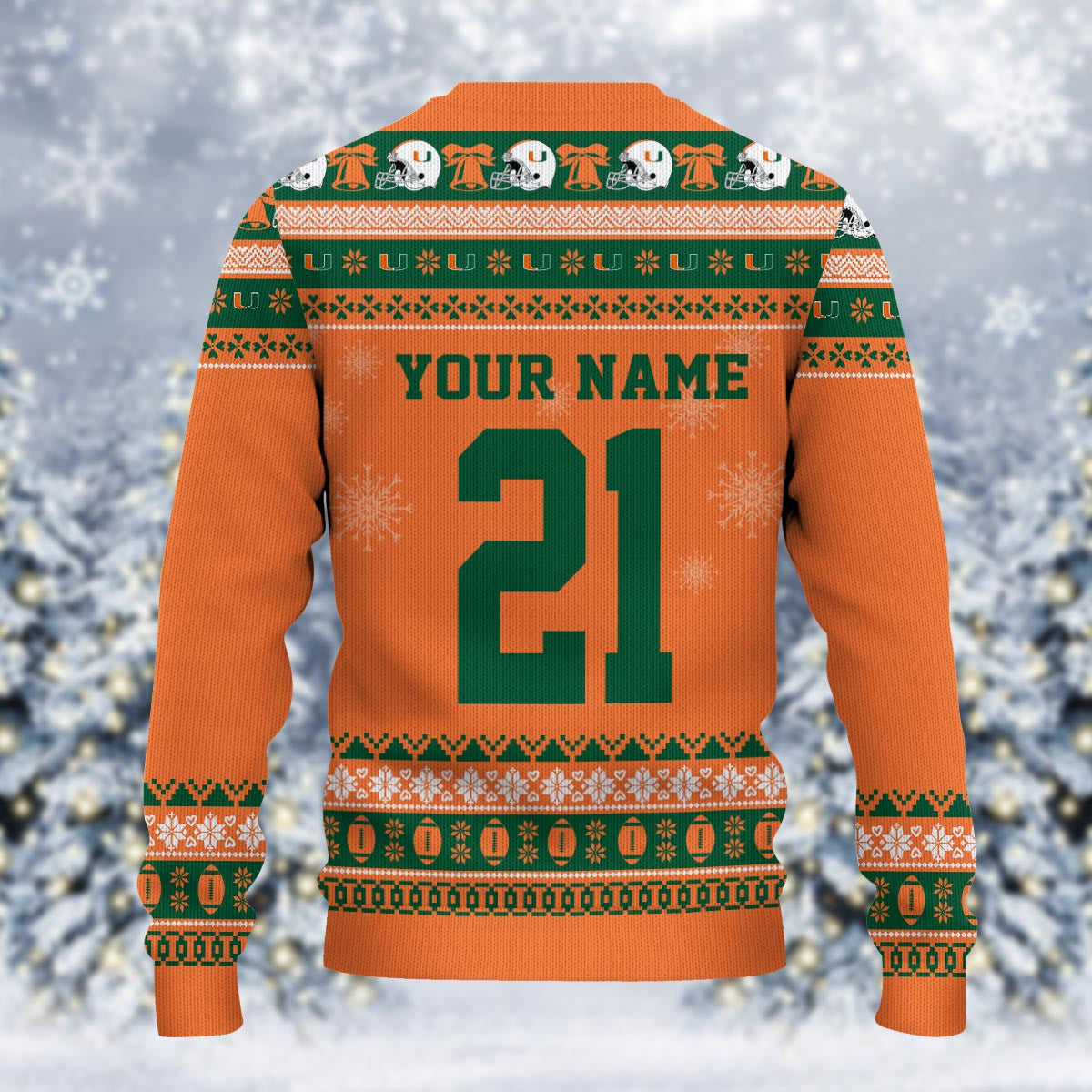 Miami Hurricanes Mickey Mouse Santa Ugly Christmas Sweater