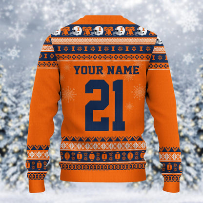 Illinois Fighting Illini Mickey Mouse Santa Ugly Christmas Sweater