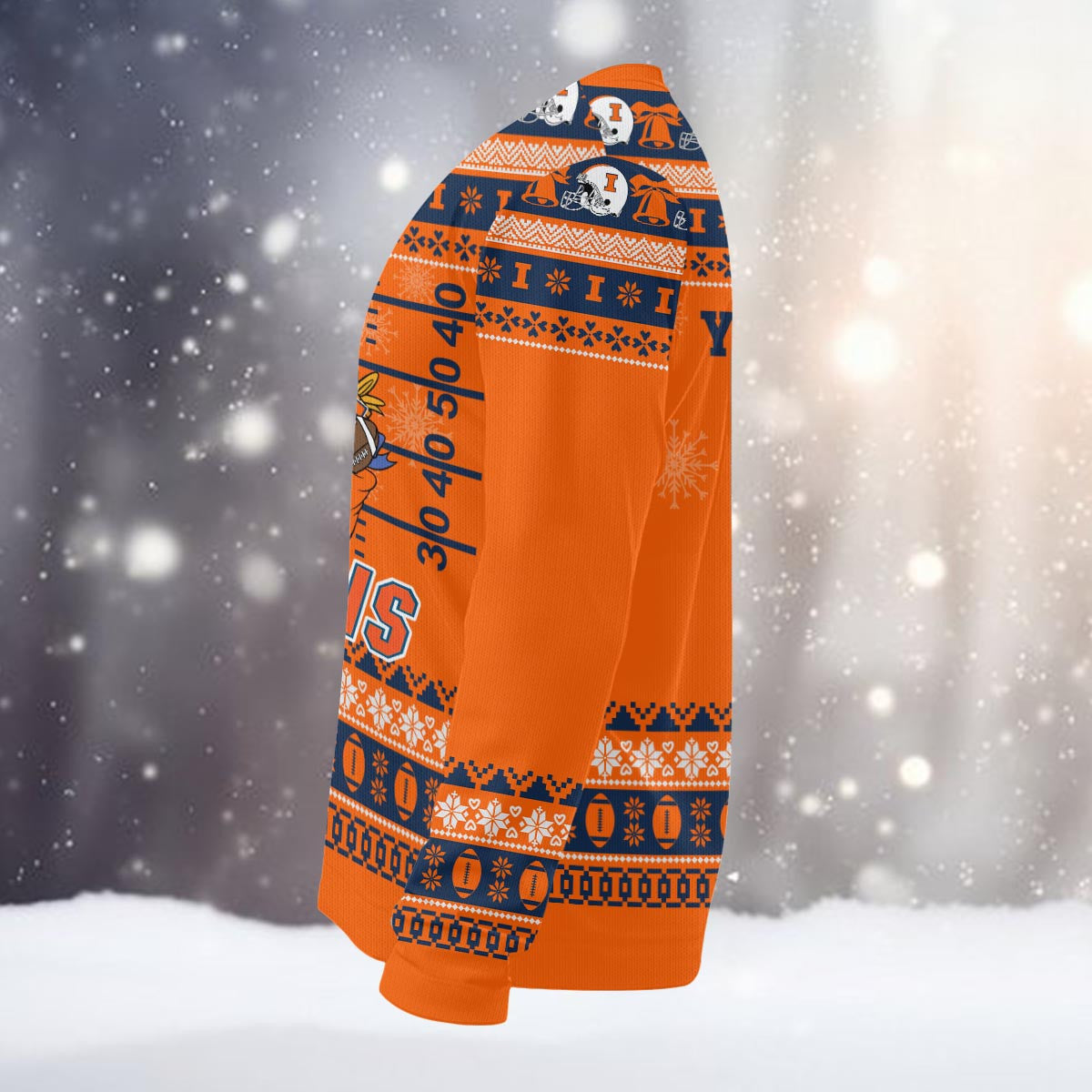 Illinois Fighting Illini Mickey Mouse Santa Ugly Christmas Sweater