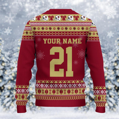 Boston College Eagles Mickey Mouse Santa Ugly Christmas Sweater