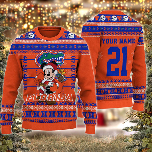 Florida Gators Mickey Mouse Santa Ugly Christmas Sweater