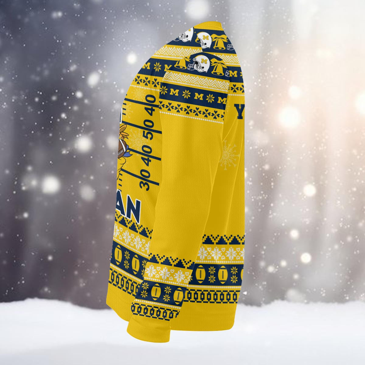 Michigan Wolverines Mickey Mouse Santa Ugly Christmas Sweater