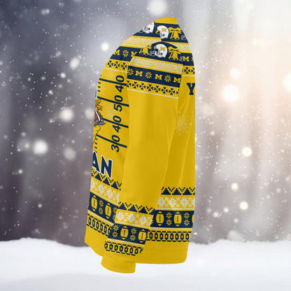 Michigan Wolverines Mickey Mouse Santa Ugly Christmas Sweater