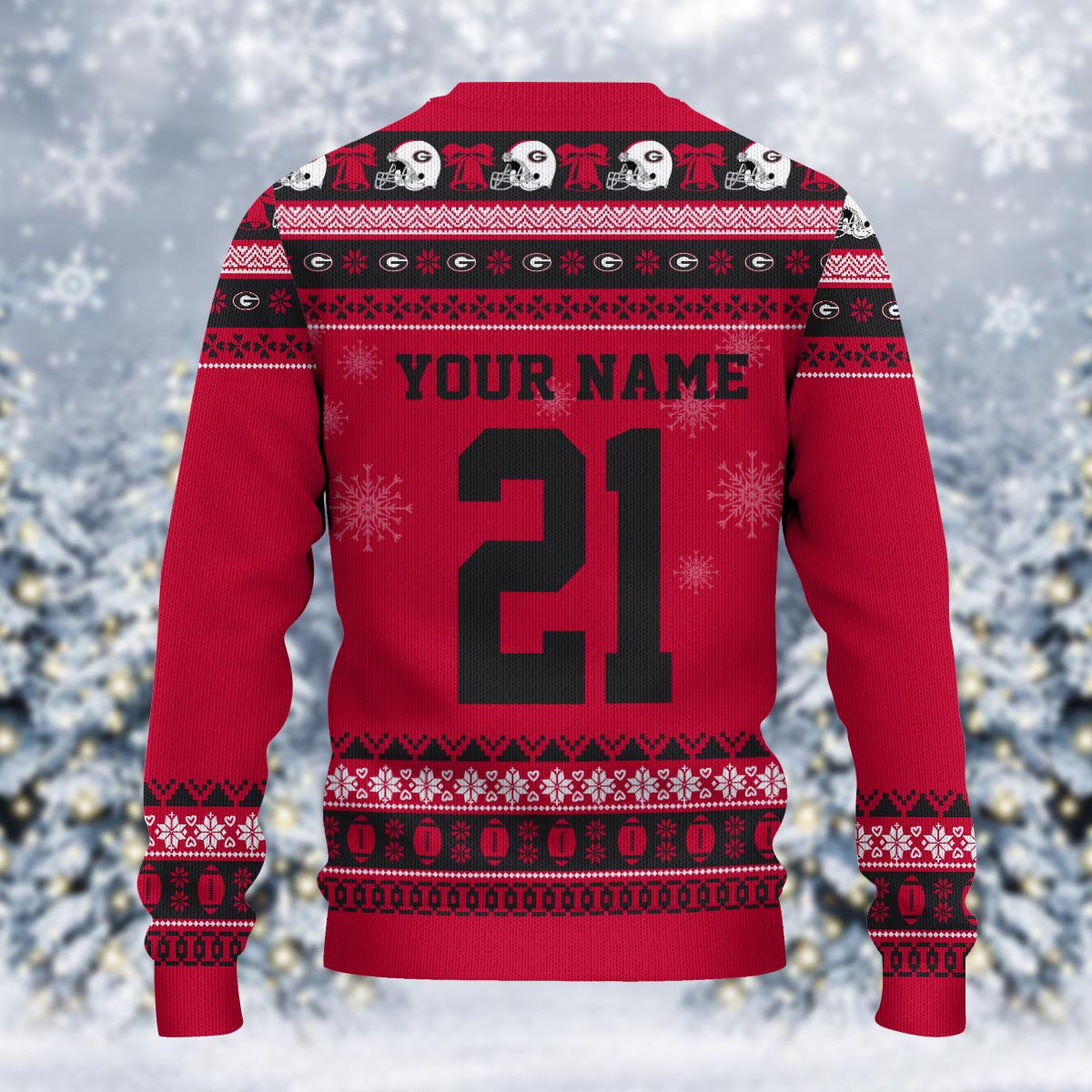 Georgia Bulldogs Mickey Mouse Santa Ugly Christmas Sweater