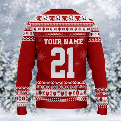 Indiana Hoosiers Mickey Mouse Santa Ugly Christmas Sweater