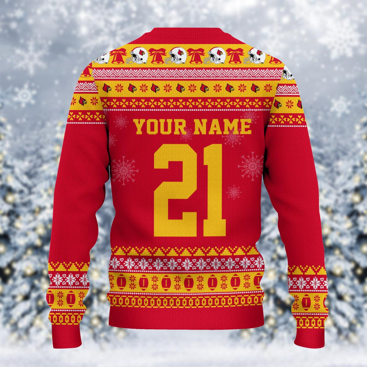 Louisville Cardinals Mickey Mouse Santa Ugly Christmas Sweater