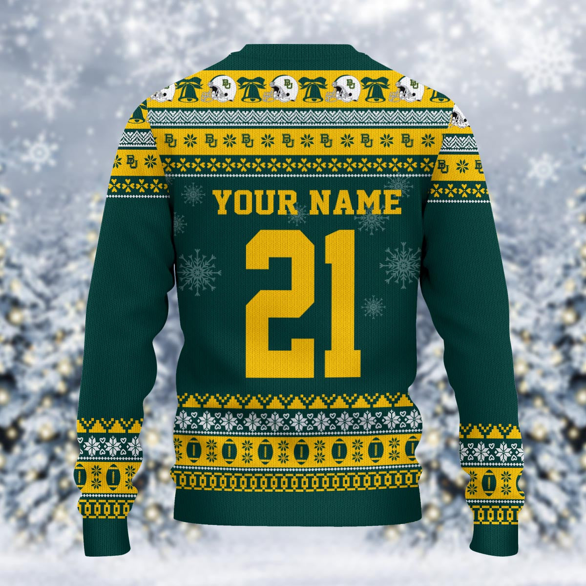 Baylor Bears Mickey Mouse Santa Ugly Christmas Sweater