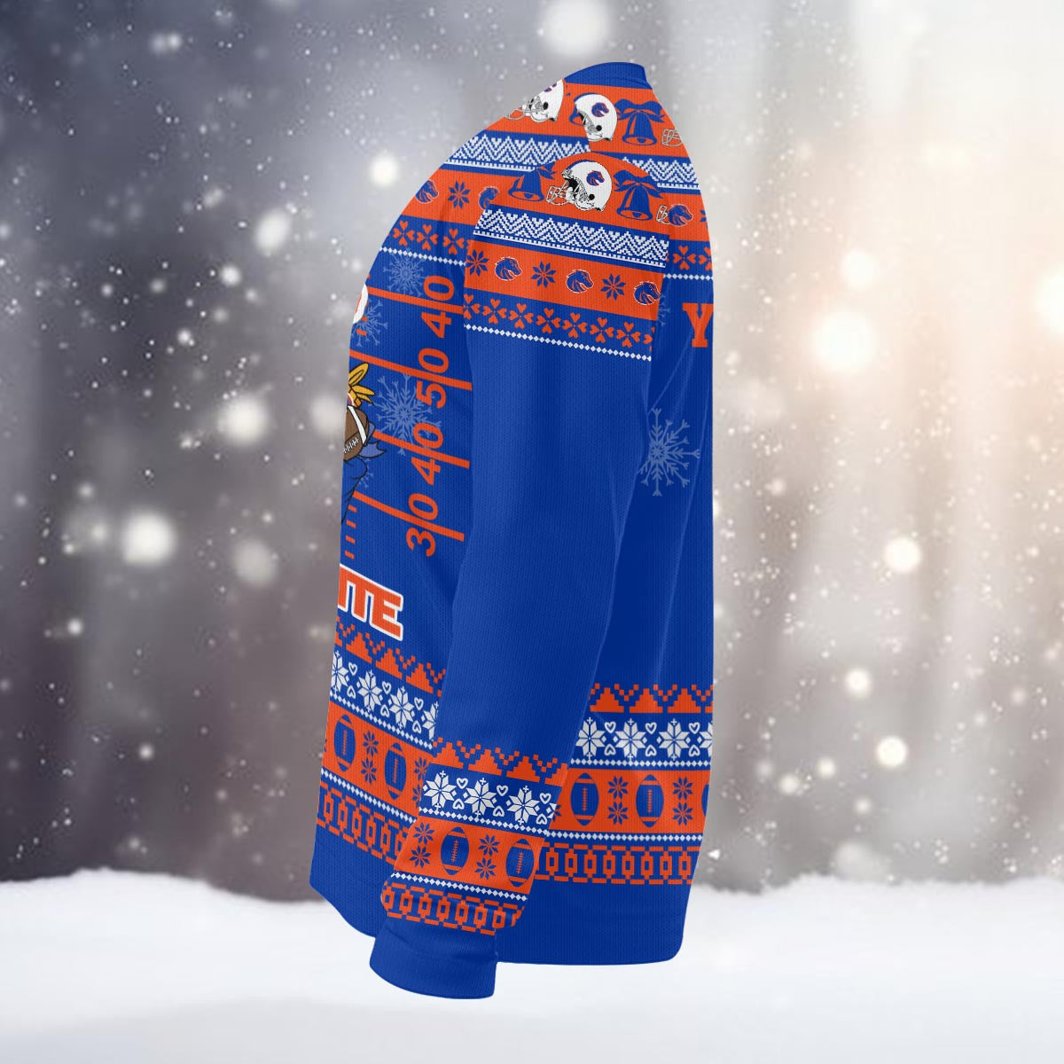 Boise State Broncos Mickey Mouse Santa Ugly Christmas Sweater