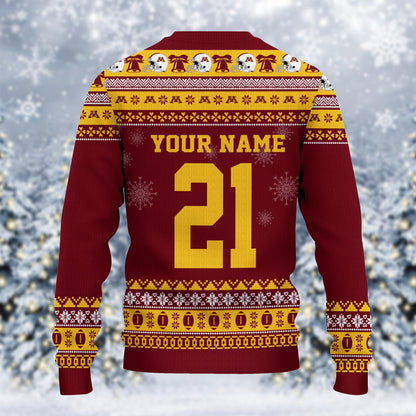 Minnesota Golden Gophers Mickey Mouse Santa Ugly Christmas Sweater