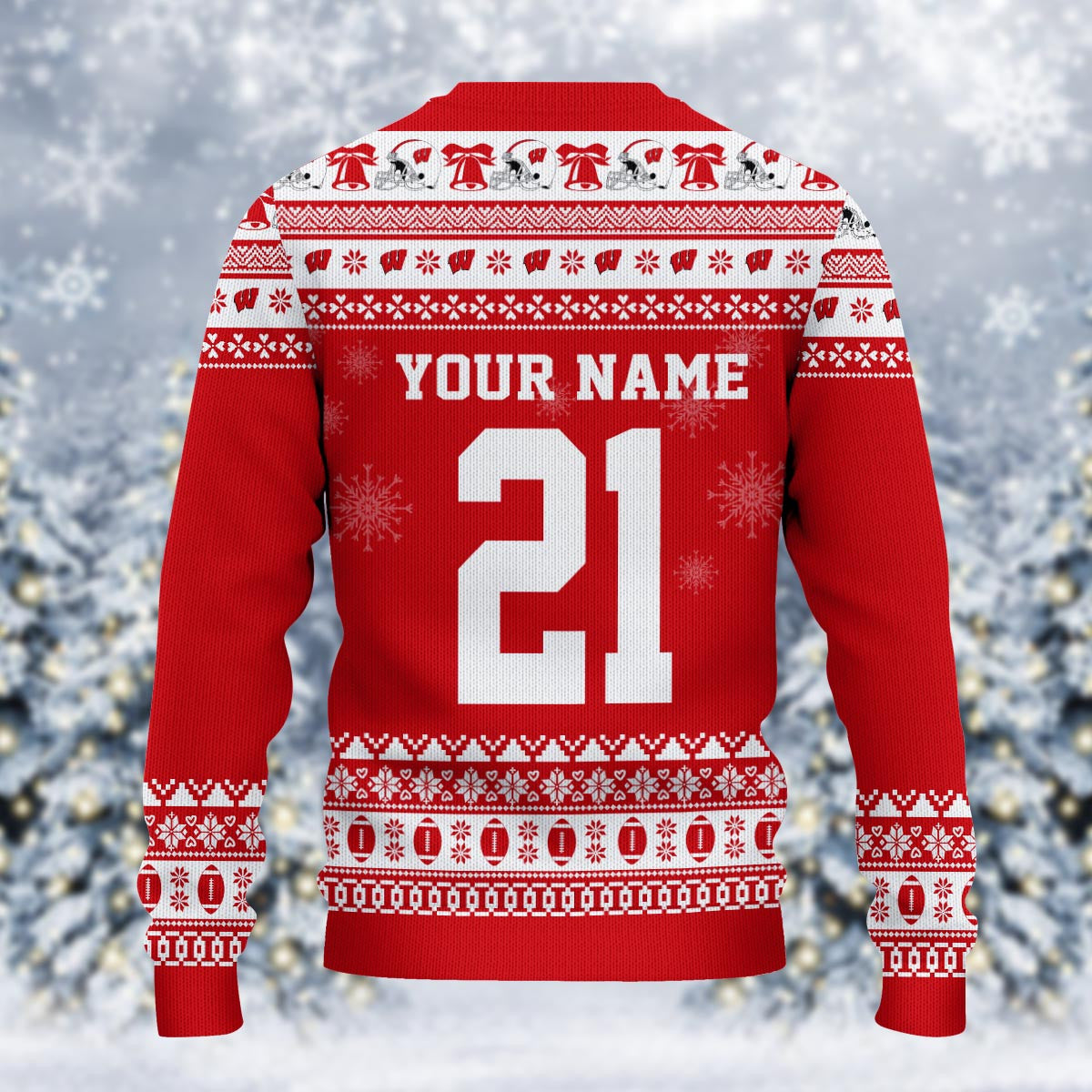 Wisconsin Badgers Mickey Mouse Santa Ugly Christmas Sweater