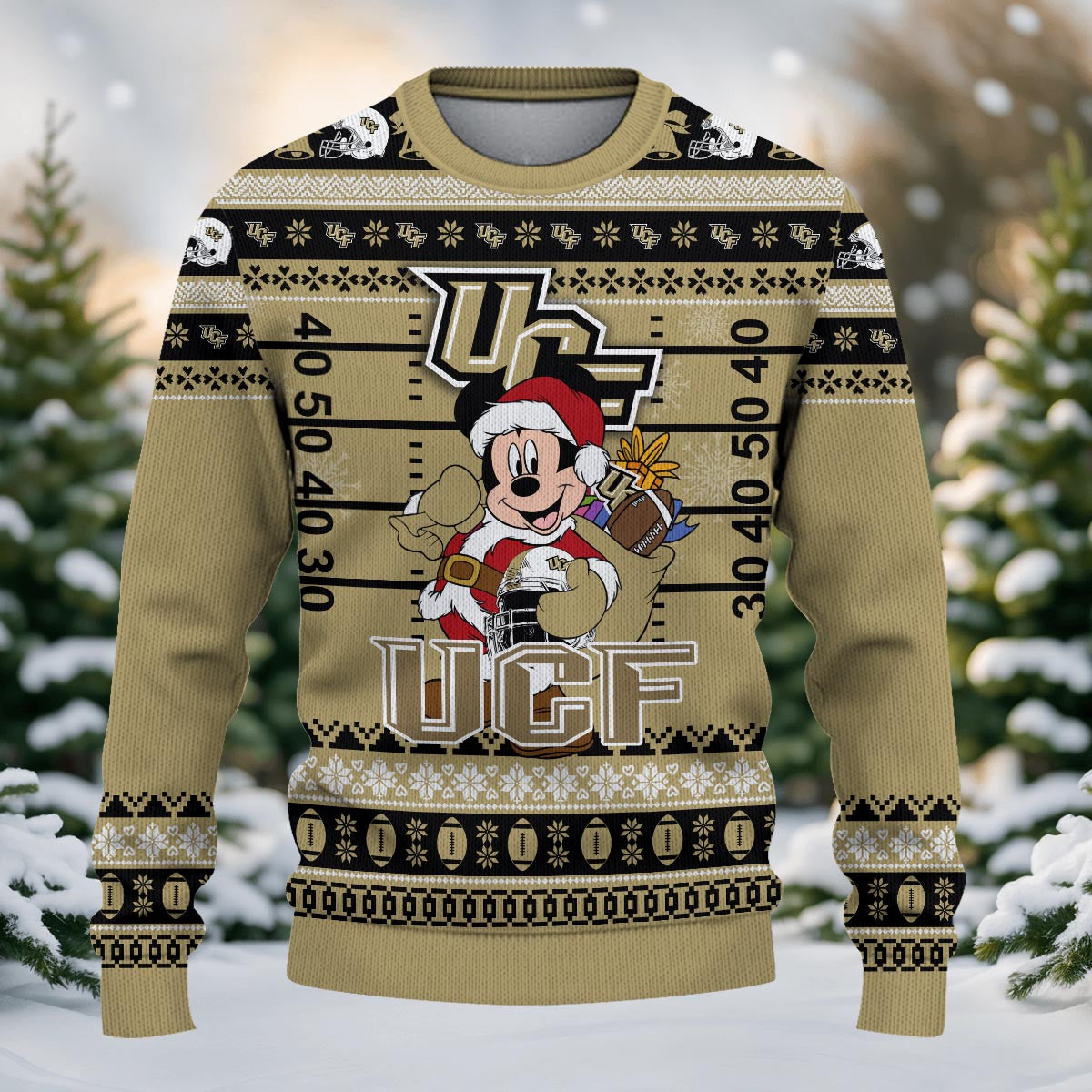 Ucf Knights Mickey Mouse Santa Ugly Christmas Sweater