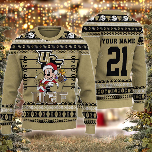 Ucf Knights Mickey Mouse Santa Ugly Christmas Sweater