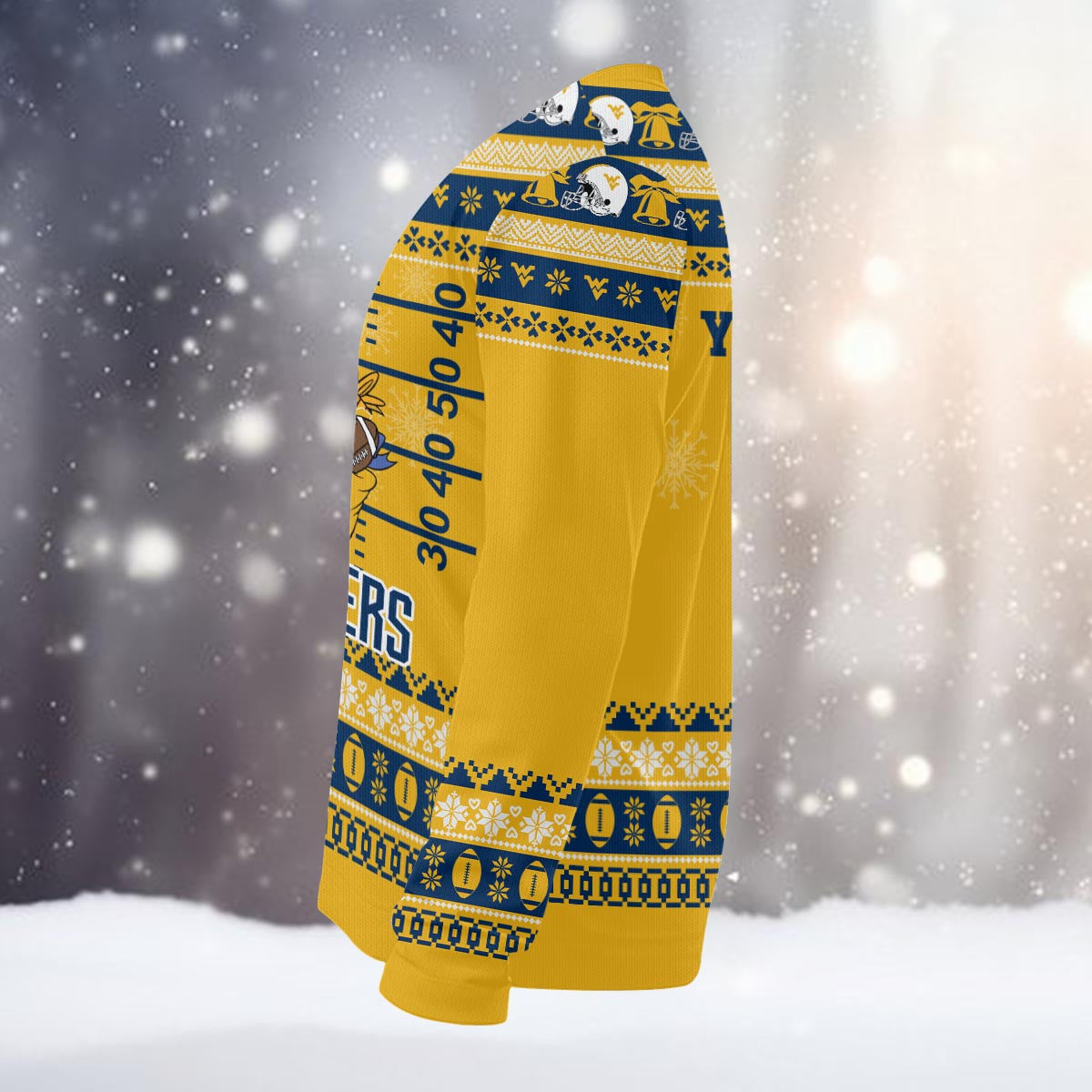 West Virginia Mountaineers Mickey Mouse Santa Ugly Christmas Sweater