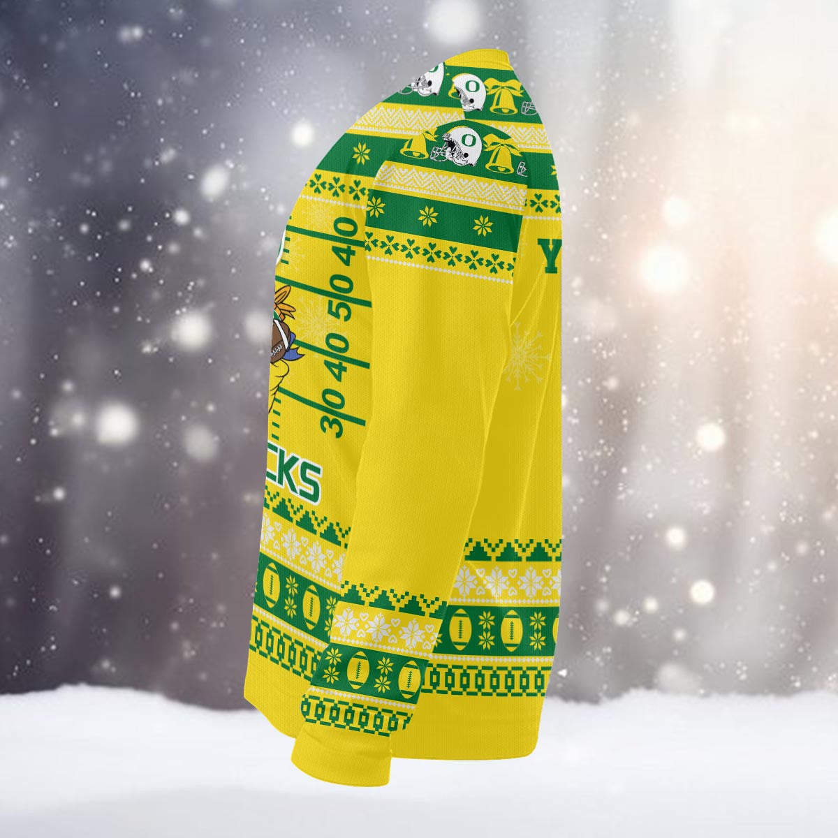 Oregon Ducks Mickey Mouse Santa Ugly Christmas Sweater