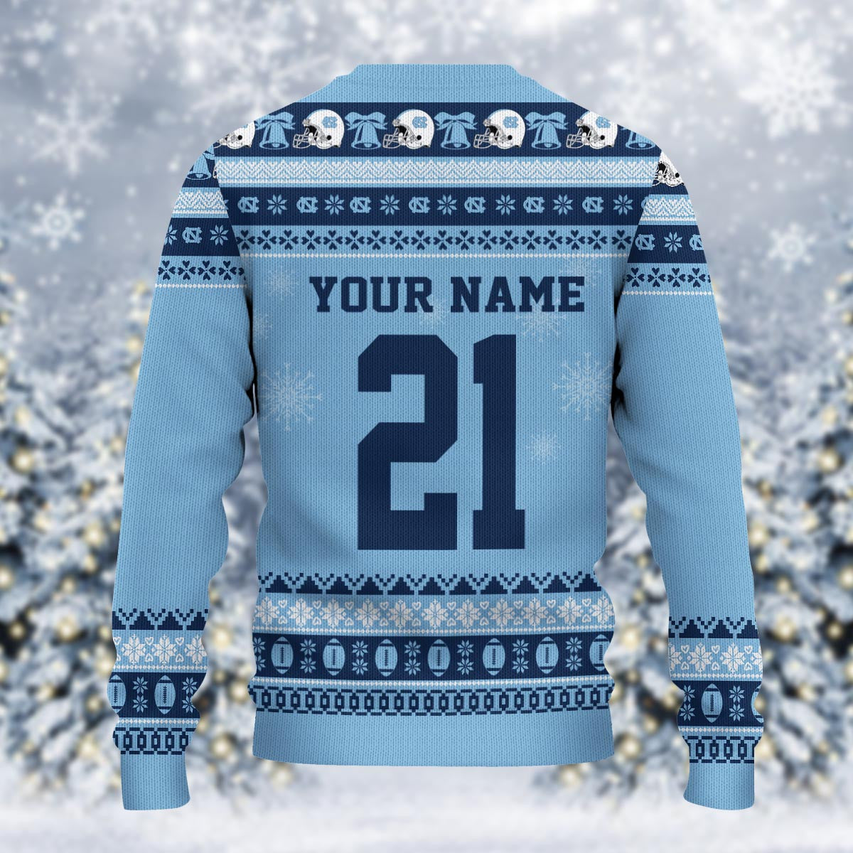 North Carolina Tar Heels Mickey Mouse Santa Ugly Christmas Sweater
