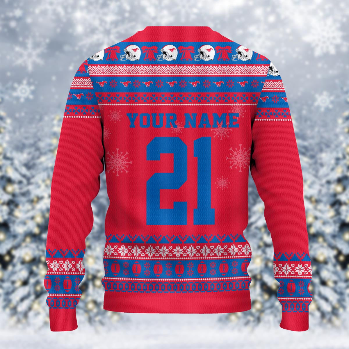 Smu Mustangs Mickey Mouse Santa Ugly Christmas Sweater