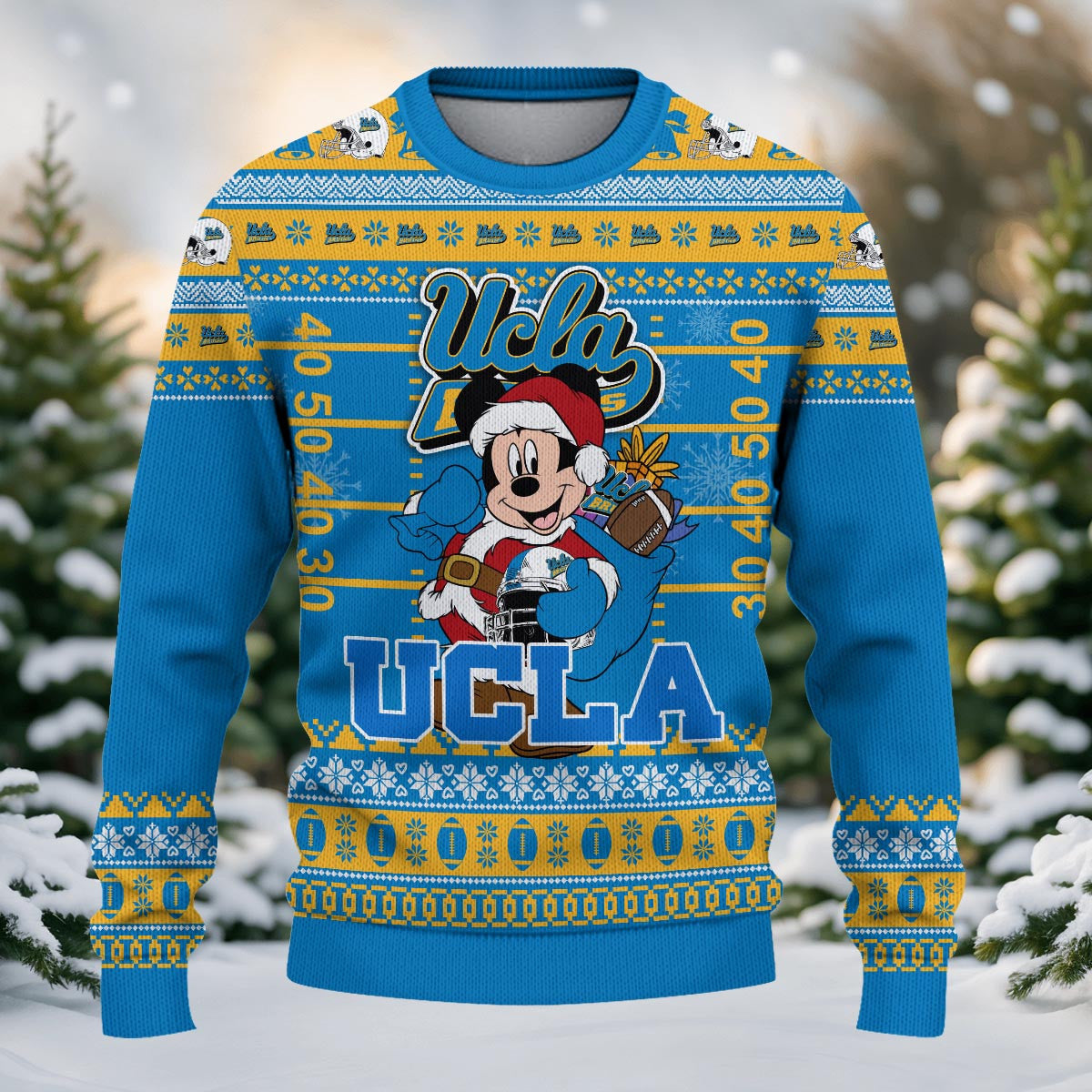 Ucla Bruins Mickey Mouse Santa Ugly Christmas Sweater