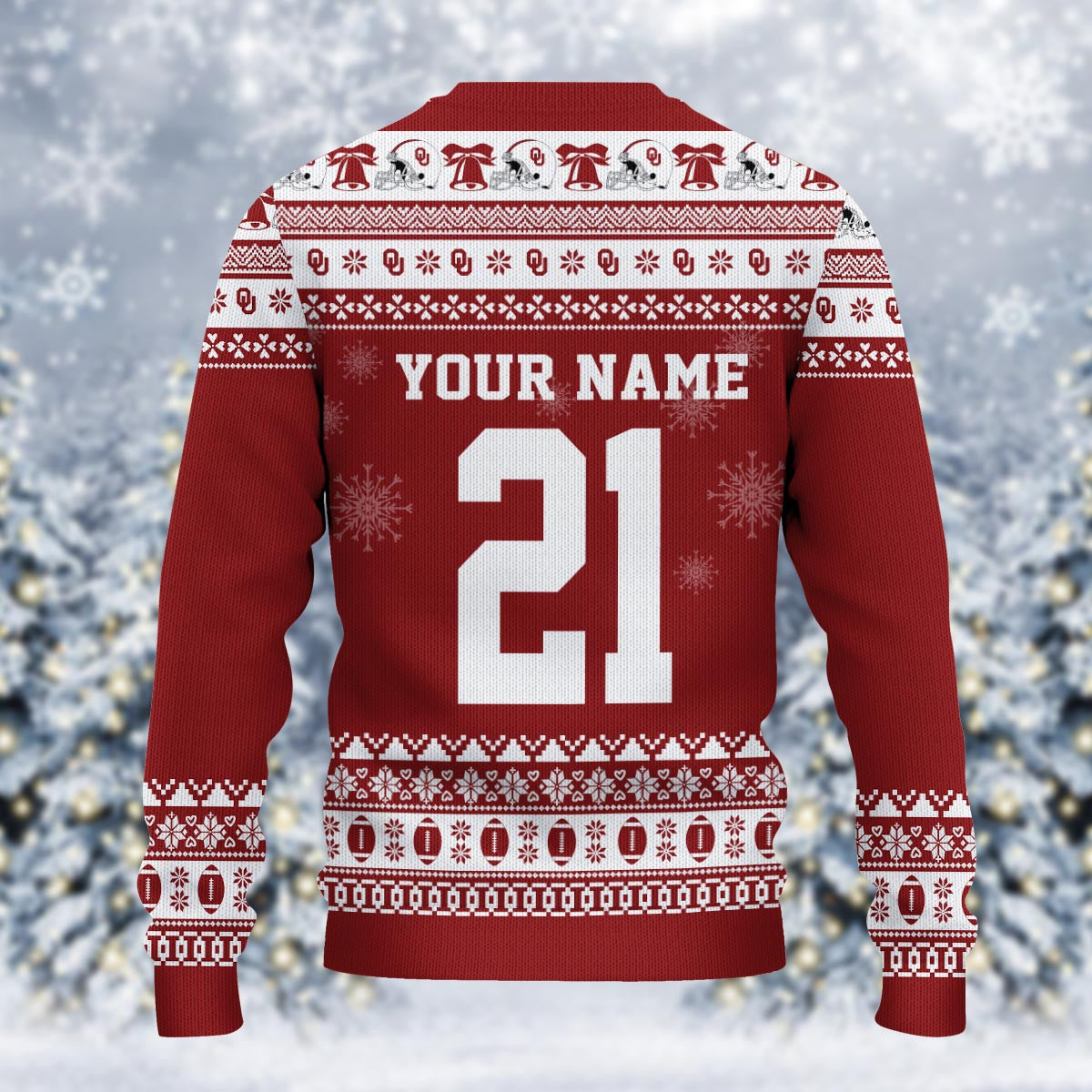 Oklahoma Sooners Mickey Mouse Santa Ugly Christmas Sweater