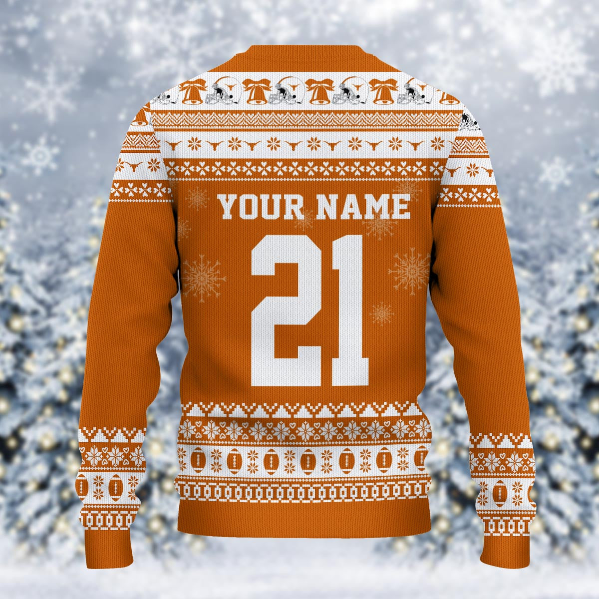 Texas Longhorns Mickey Mouse Santa Ugly Christmas Sweater