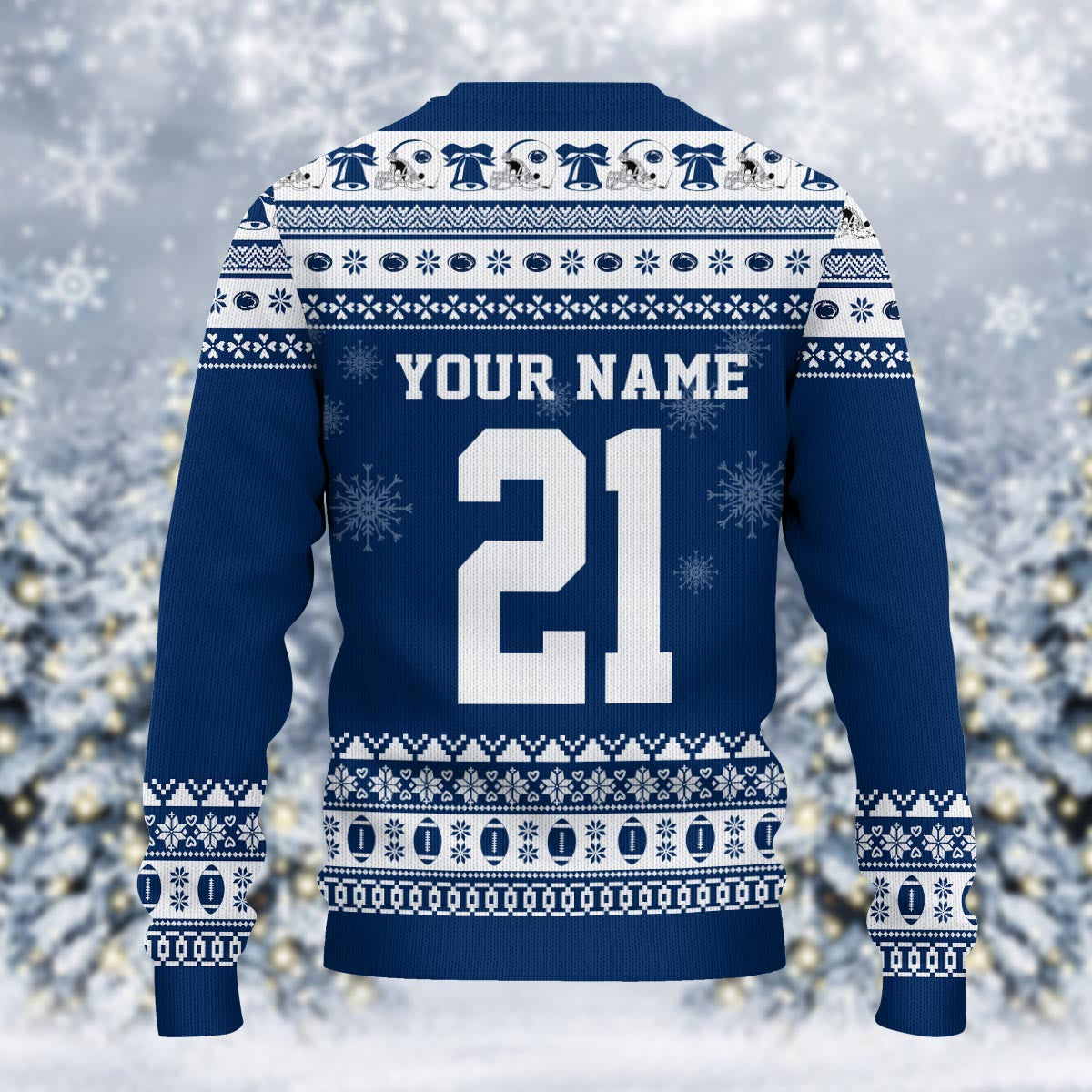 Penn State Nittany Lions Mickey Mouse Santa Ugly Christmas Sweater