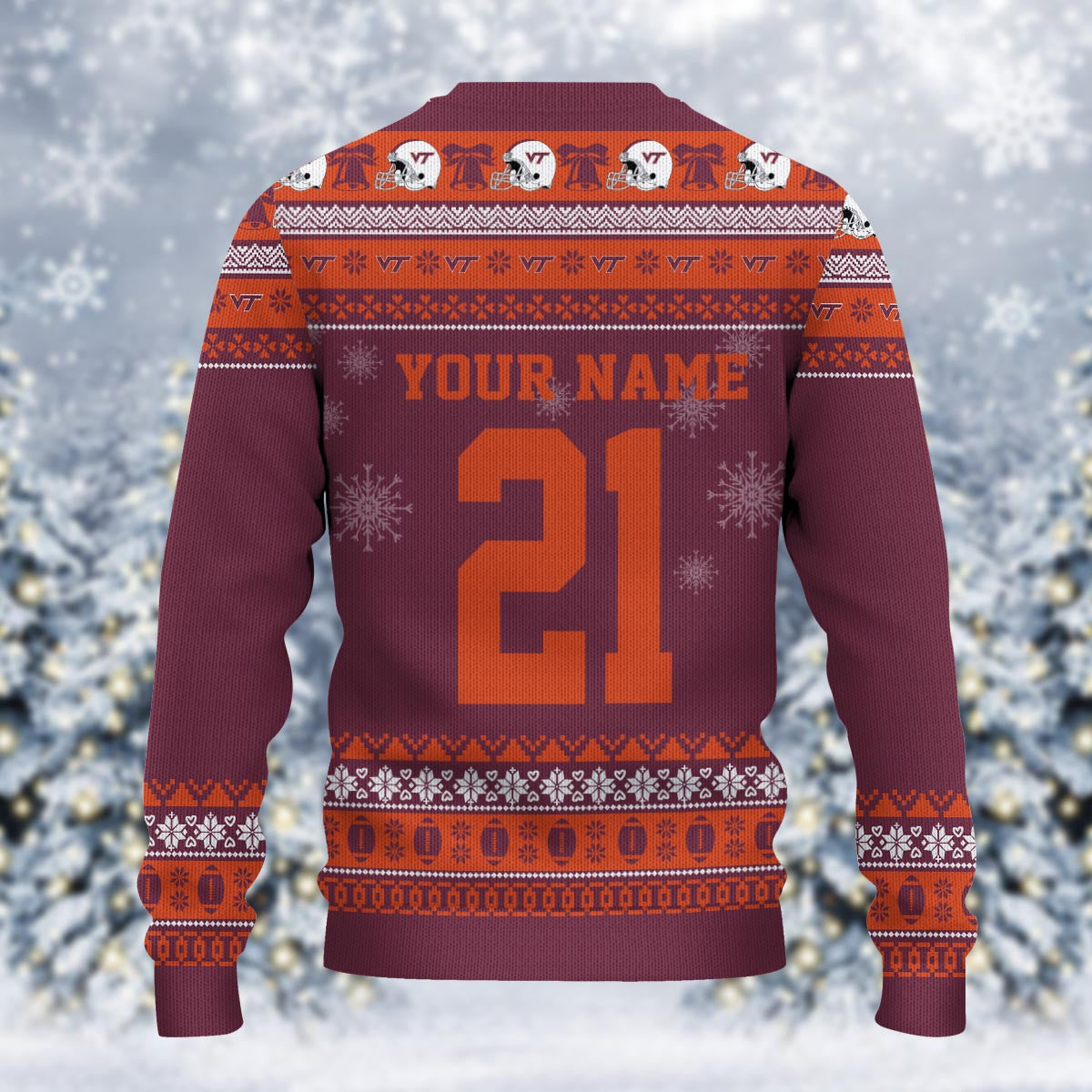 Virginia Tech Hokies Mickey Mouse Santa Ugly Christmas Sweater