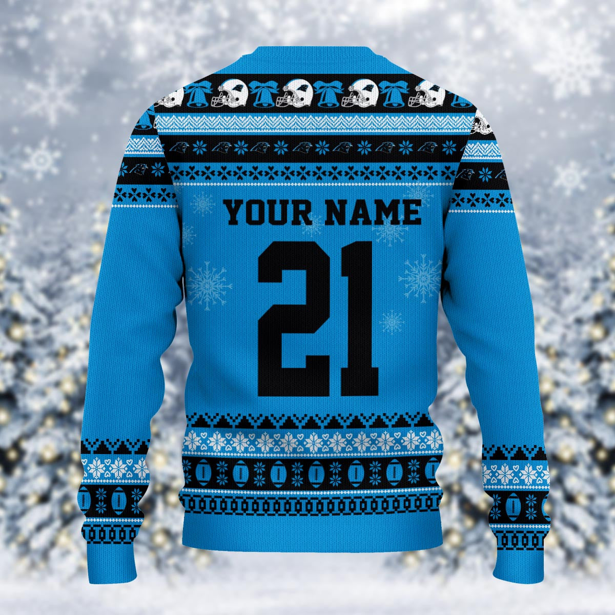Carolina Panthers Mickey Mouse Santa Ugly Christmas Sweater
