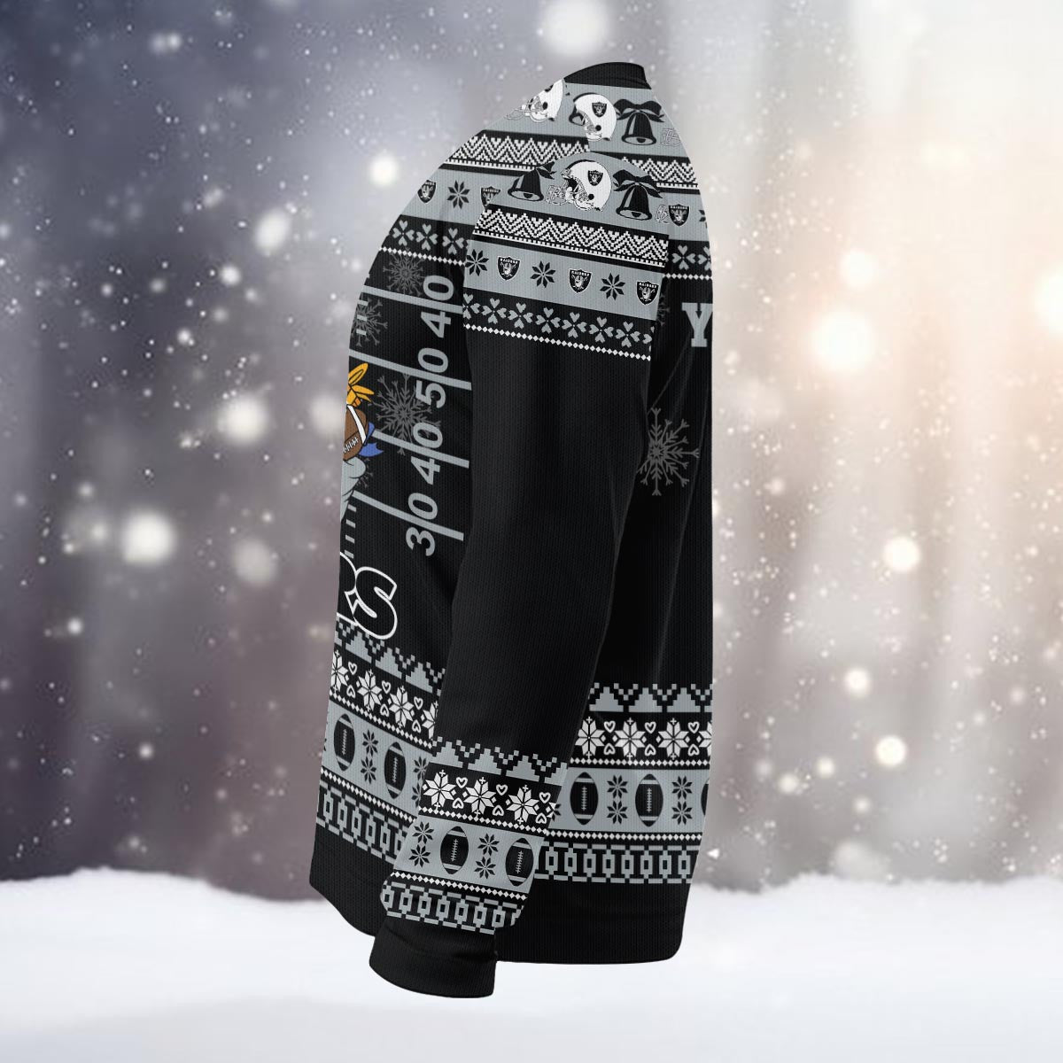 Las Vegas Raiders Mickey Mouse Santa Ugly Christmas Sweater