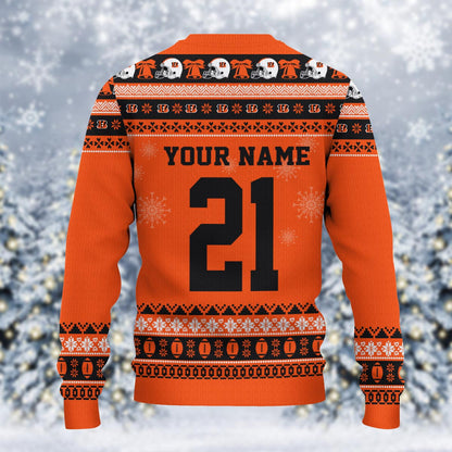Cincinnati Bengals Mickey Mouse Santa Ugly Christmas Sweater