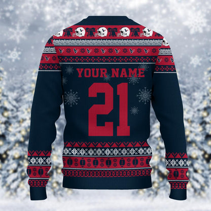 Houston Texans Mickey Mouse Santa Ugly Christmas Sweater