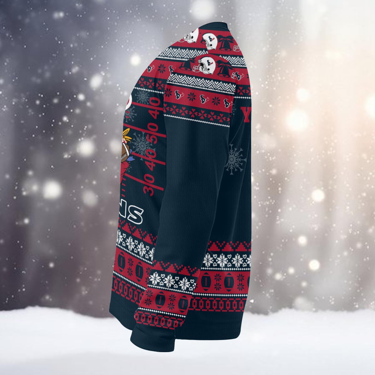 Houston Texans Mickey Mouse Santa Ugly Christmas Sweater