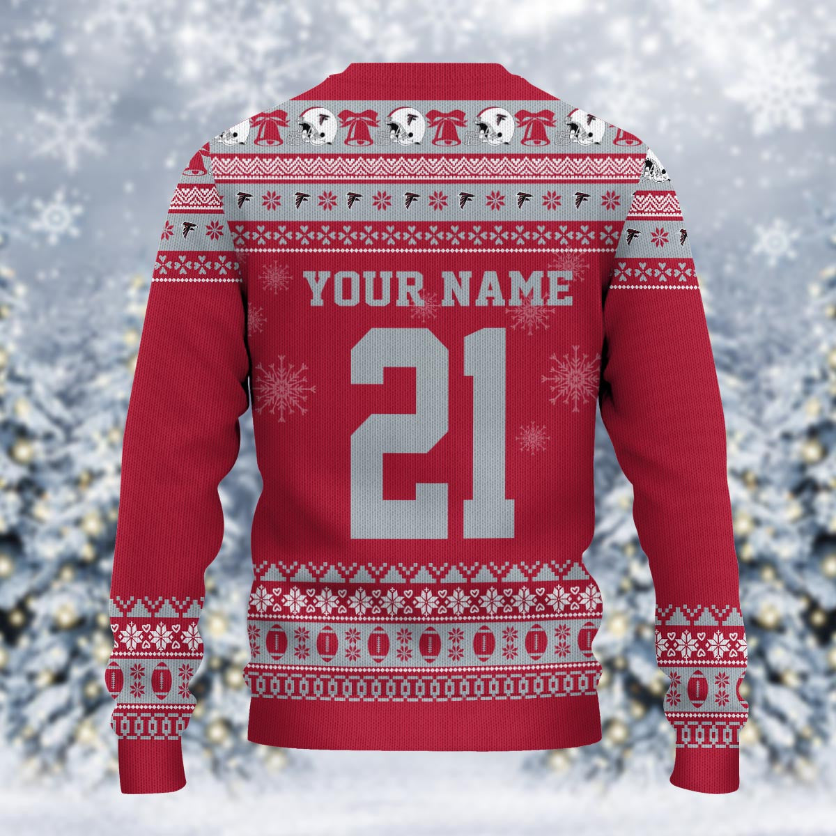 Atlanta Falcons Mickey Mouse Santa Ugly Christmas Sweater