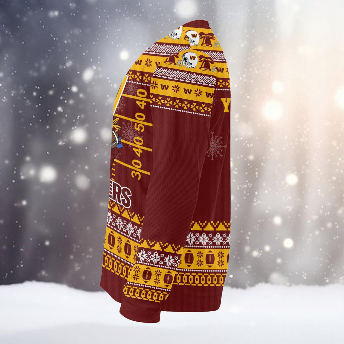 Washington Commanders Mickey Mouse Santa Ugly Christmas Sweater