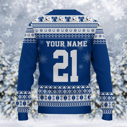 Indianapolis Colts Mickey Mouse Santa Ugly Christmas Sweater