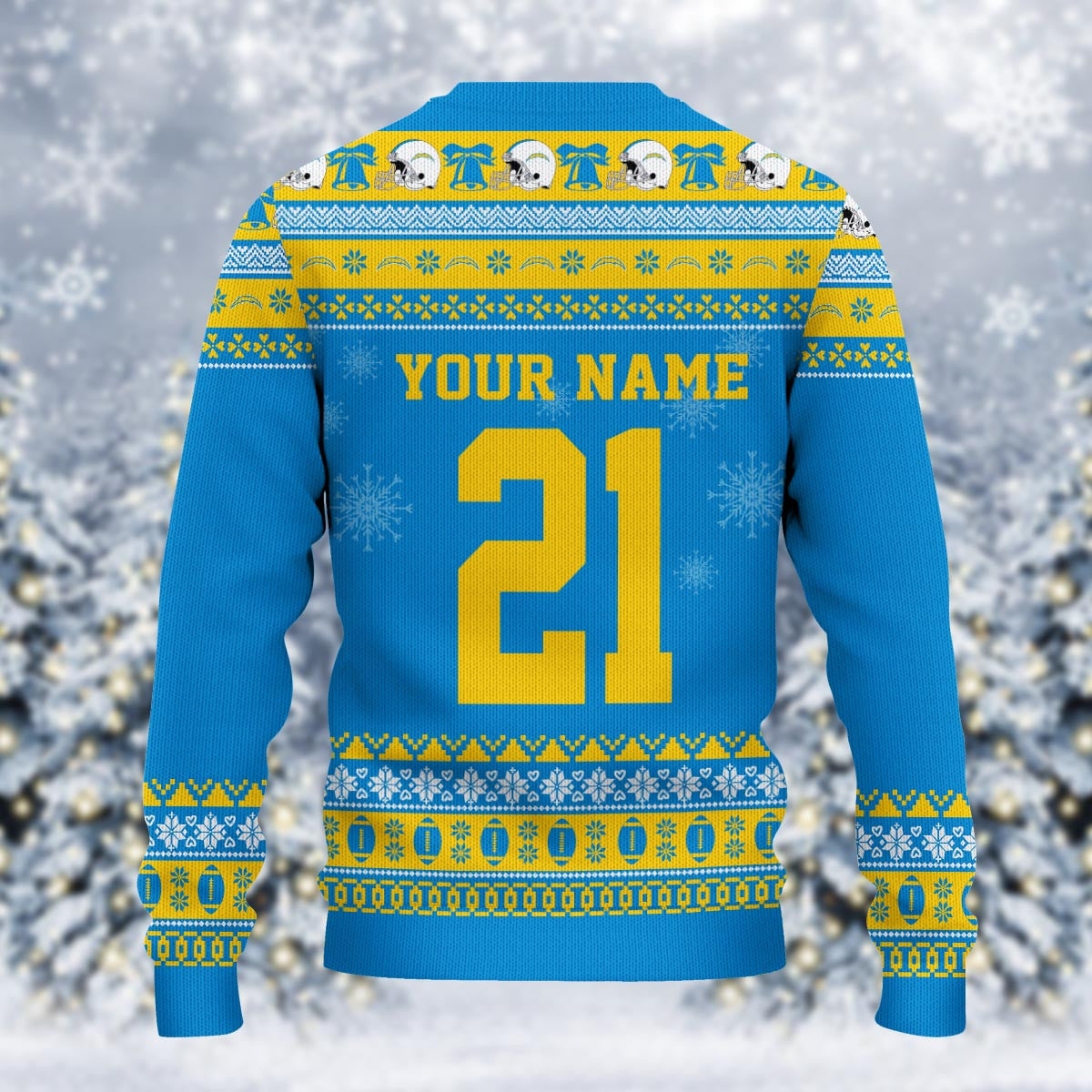 Los Angeles Chargers Mickey Mouse Santa Ugly Christmas Sweater