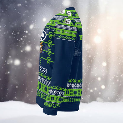 Seattle Seahawks Mickey Mouse Santa Ugly Christmas Sweater