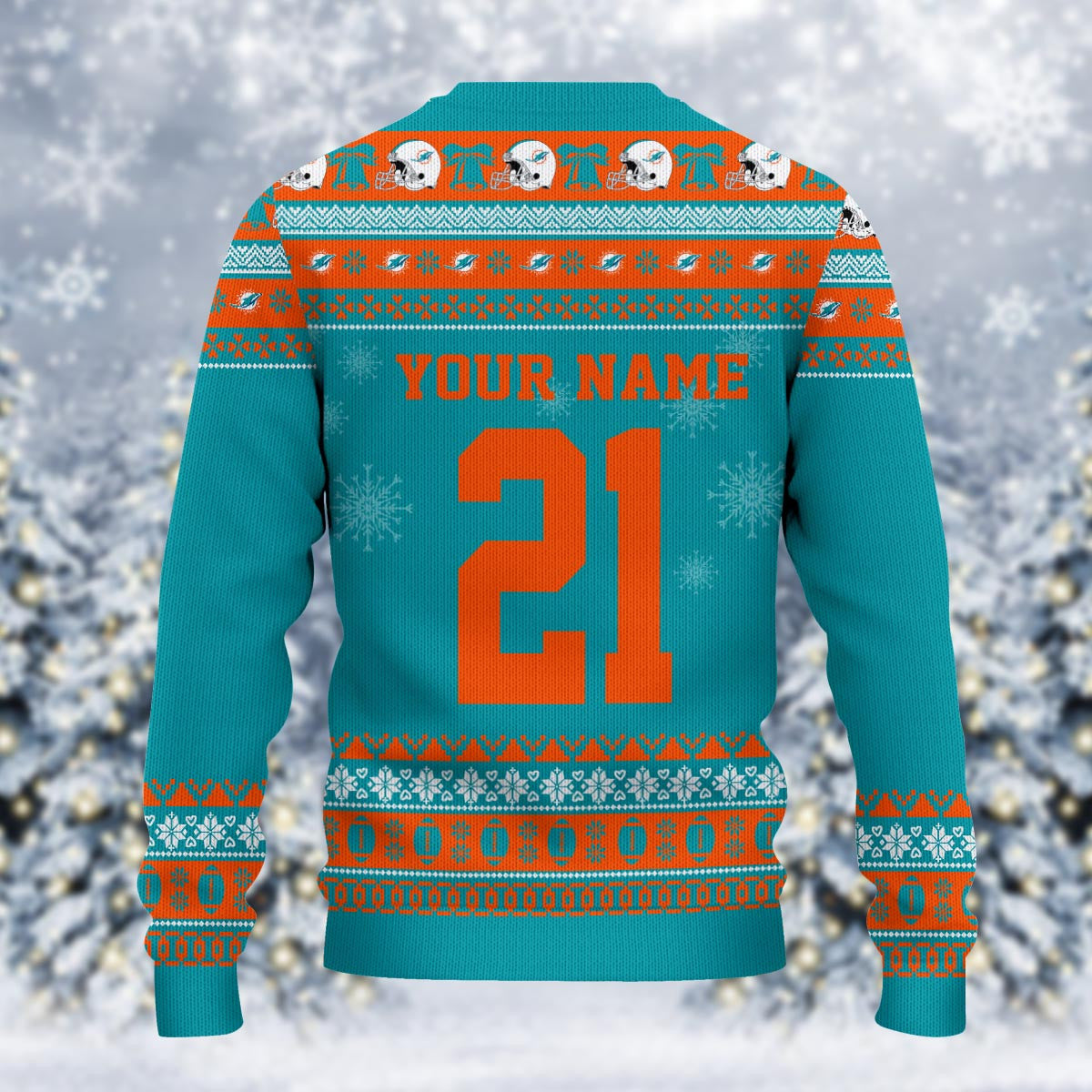 Miami Dolphins Mickey Mouse Santa Ugly Christmas Sweater